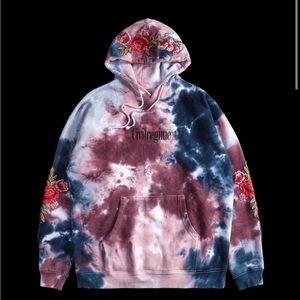 CIVIL REGIME RED ROSE SMOKEY MAUVE WASH MARBLE HOODIE